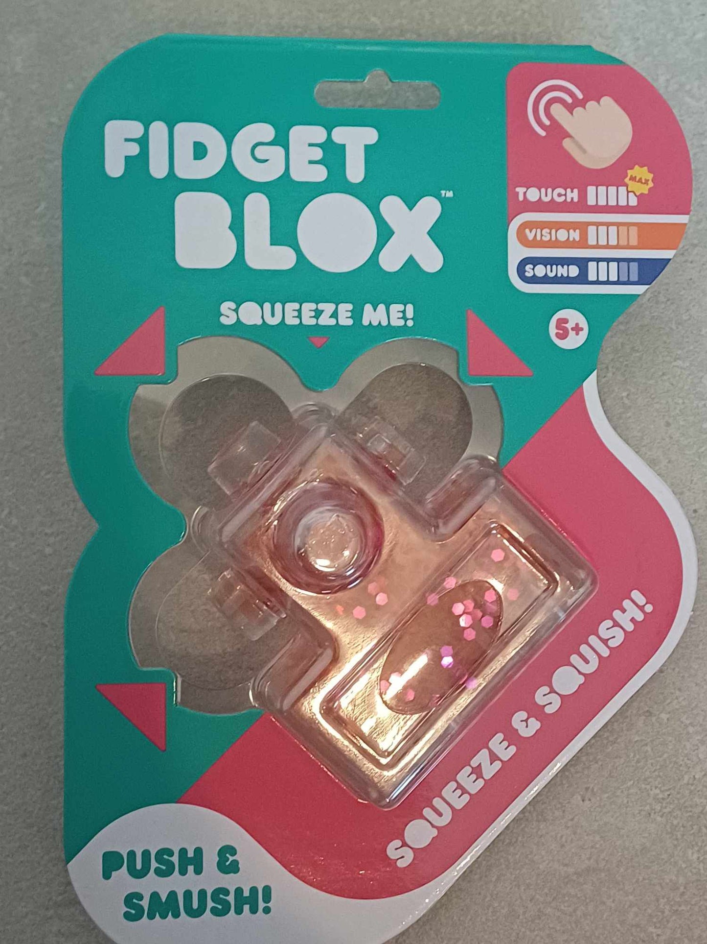 Fidget Jelly - Glitters rood