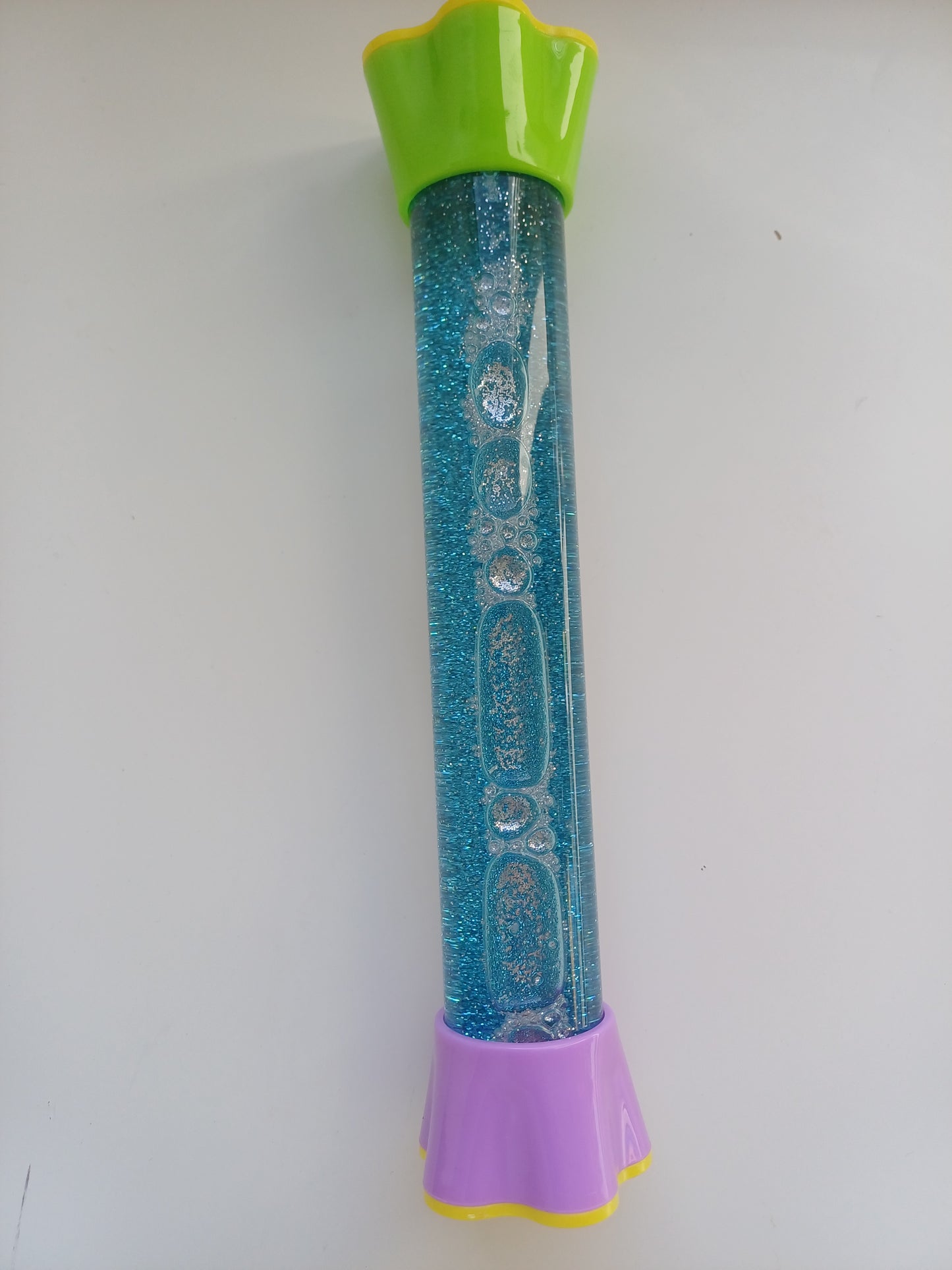 Zintuigelijke tube blauwe glitters